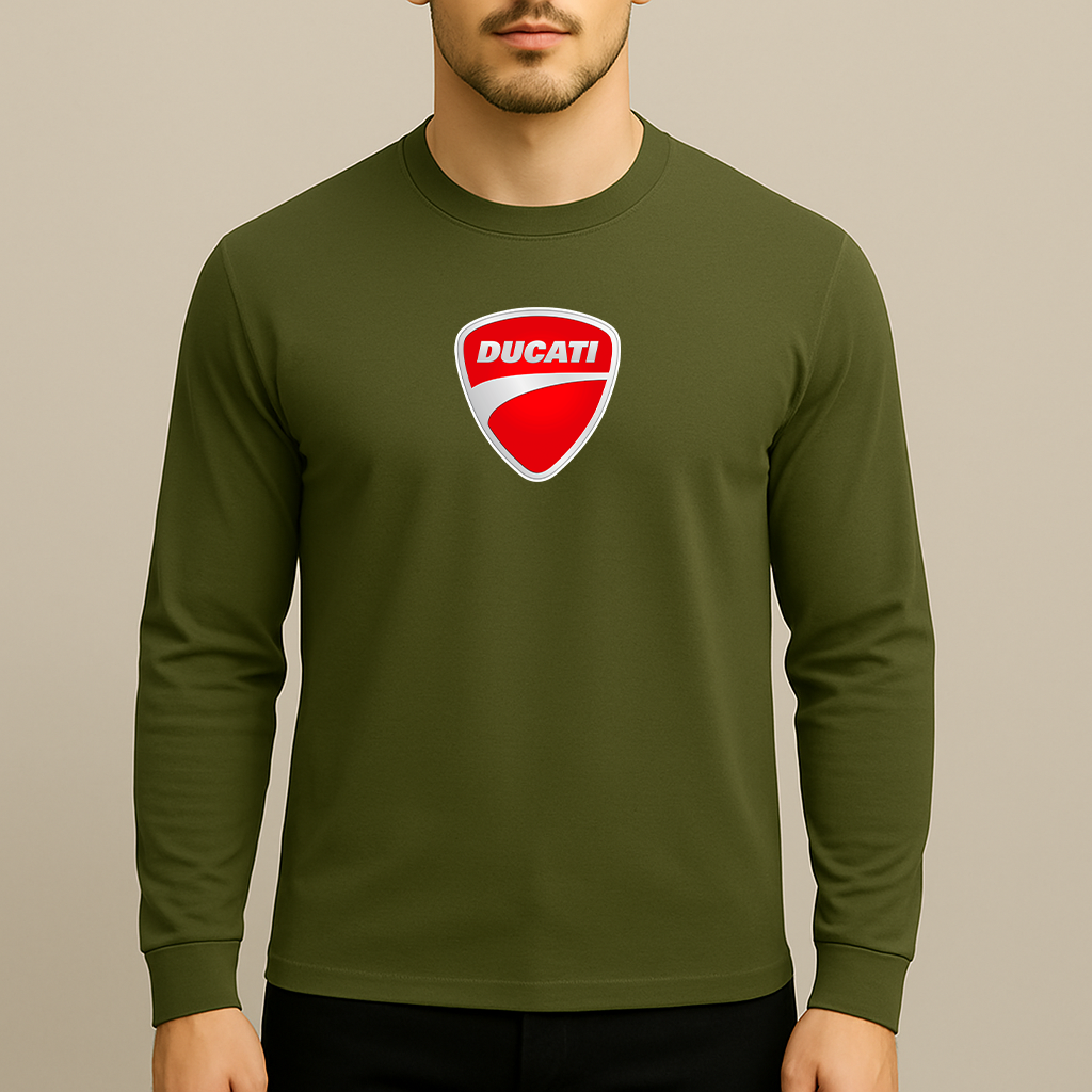 Men’s Ducati Motorcycle Long Sleeve T-Shirt